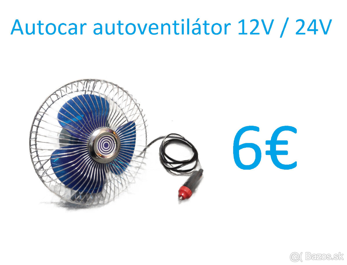 Autocar autoventilátor 12V / 24V