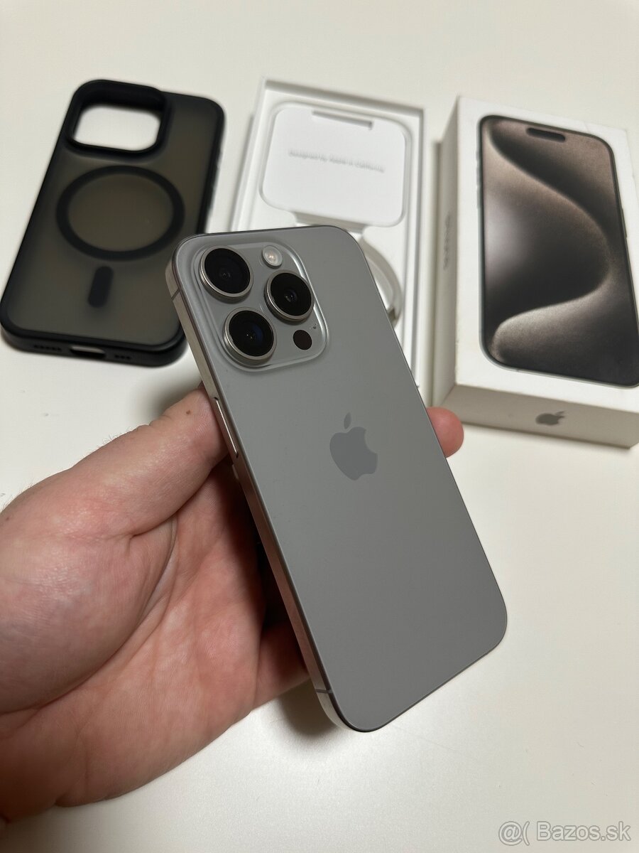 Predam vymenim Iphone 15 Pro 128GB Titanium v záruke