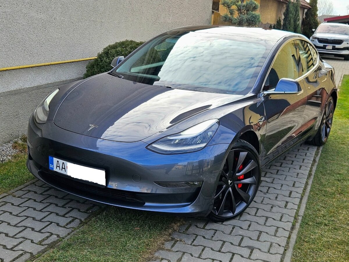 TESLA MODEL 3 PERFORMANCE GREY, LONG RANGE, DUAL MOTOR, 4×4,