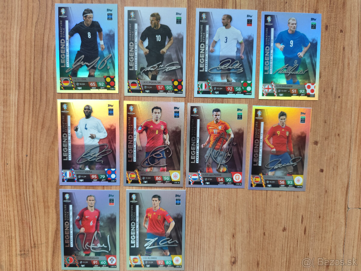 Euro 2024 kartičky Topps Match Attax Legend Signature style