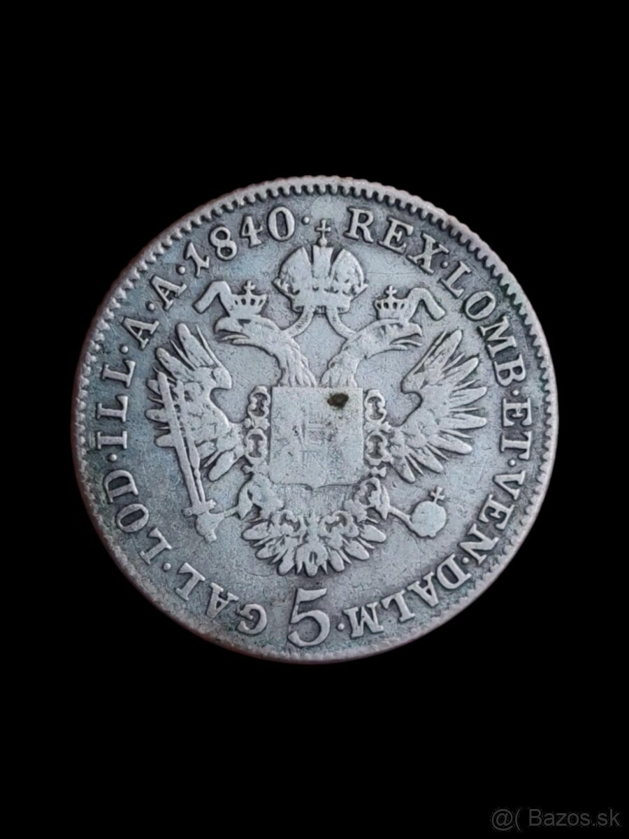 5 Kreuzer 1840 C - Praha - Ferdinand V.