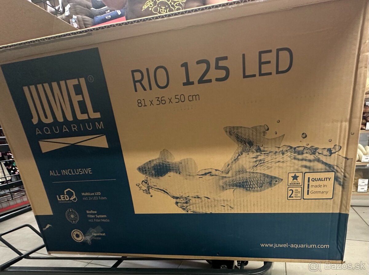 Predám akváriový set JUWEL Rio LED 125 čierny 125l