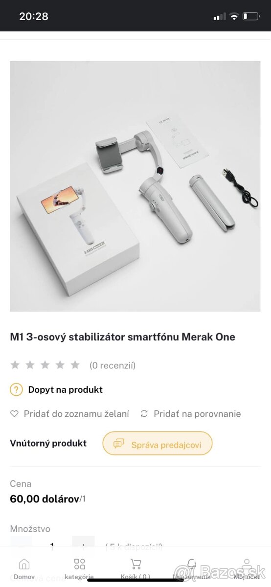 M13 osový stabilizator smartfónu