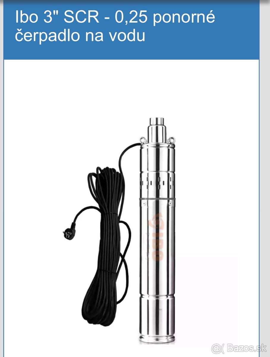 Ponorne čerpadlo IBO 3 SCR-50-0.25