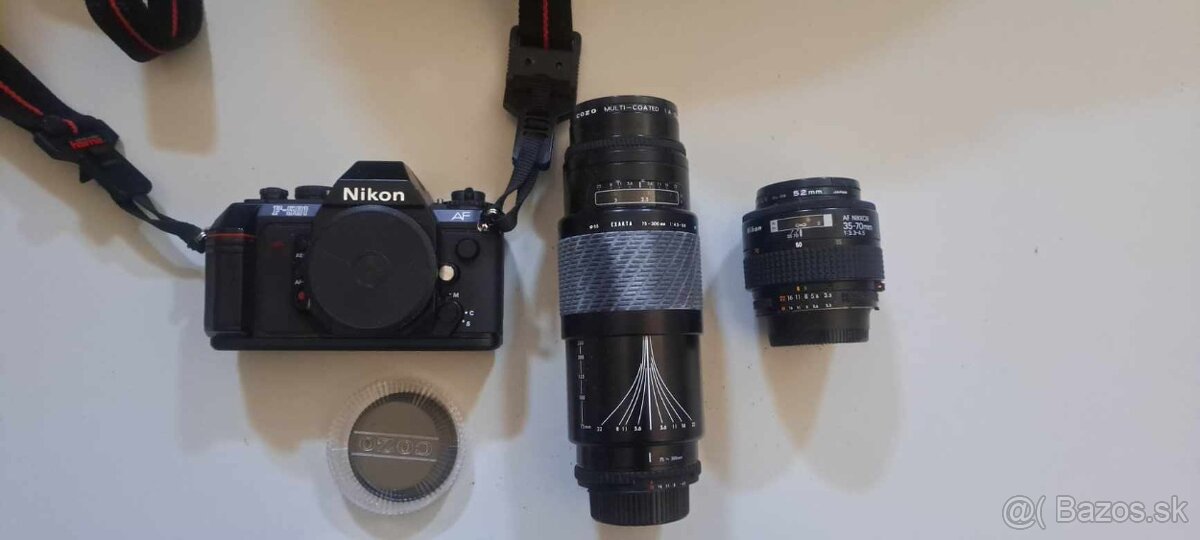 Zrkadlovka Nikon F-501 AF s príslušenstvom