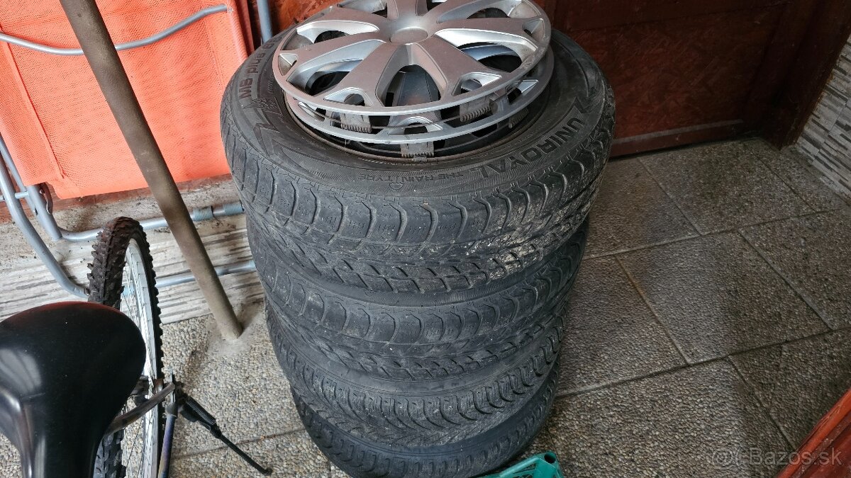 Zimné kolesá s diskami a krytmi 5 x 100 - 195 /65 R15