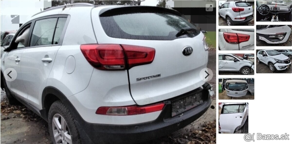 KIA SPORTAGE 1.6 GDI 2015 predám DVERE LAVÉ zadné VODIČOVÁ S