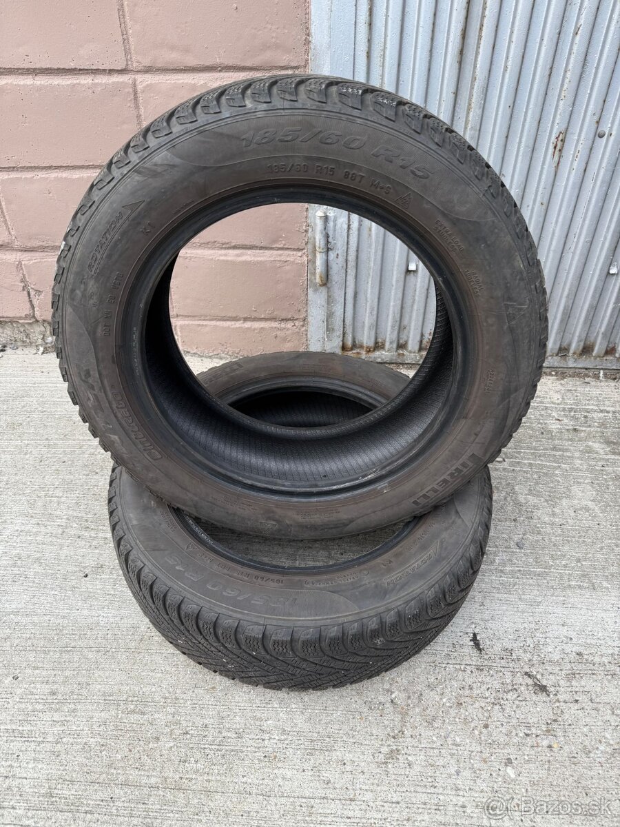 2ks Zimne pneumatiky PIRELLI 185/60 R15