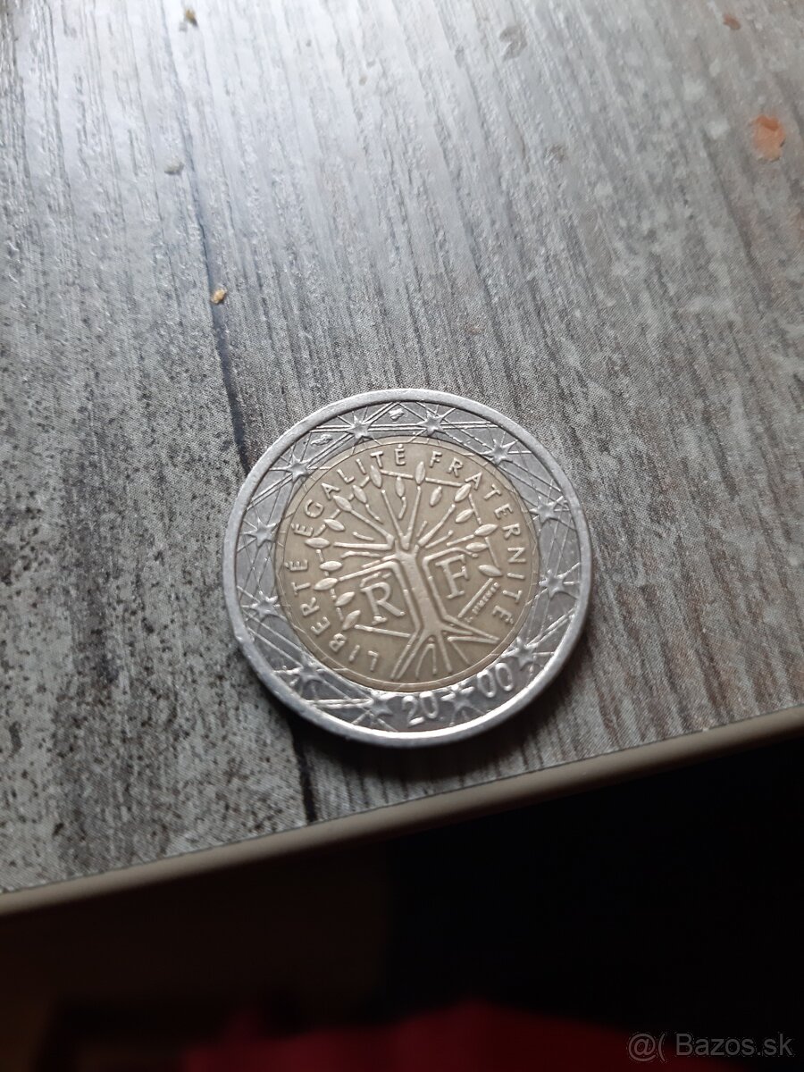 2 euro 2000 vzacna minca