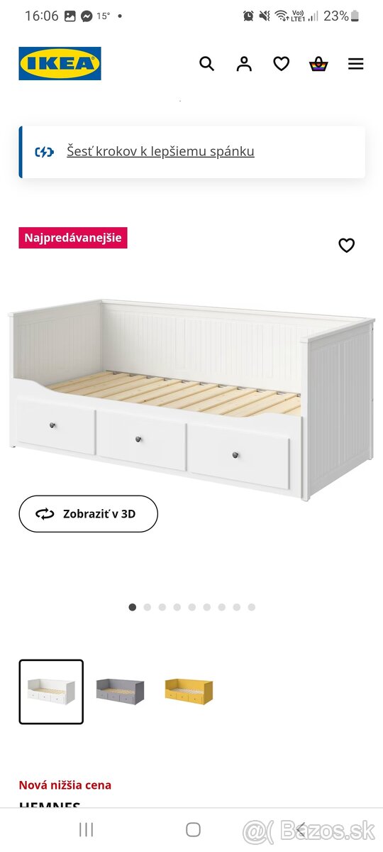 Posteľ Hemnes