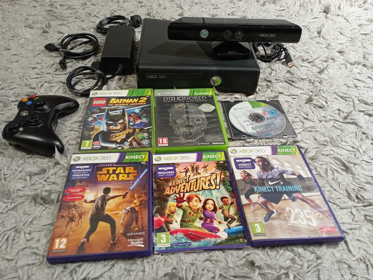 XBOX 360 SLIM 250GB HDD aj s kinectom