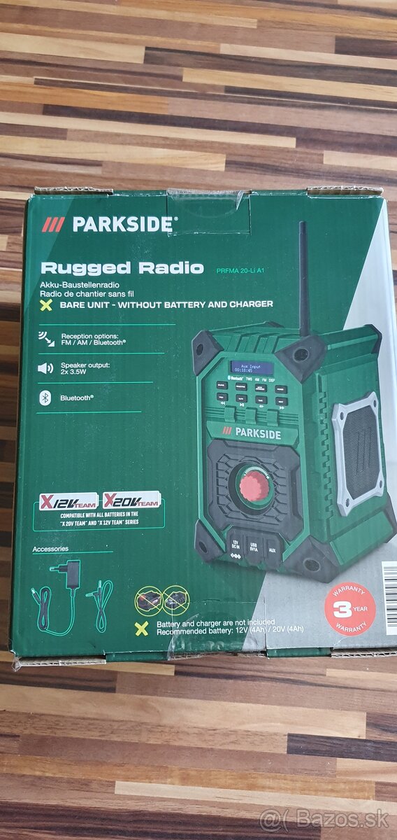 Parkside stavebné radio