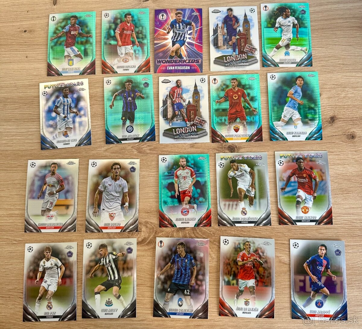 Futbalové kartičky 2023/2024 topps chrome