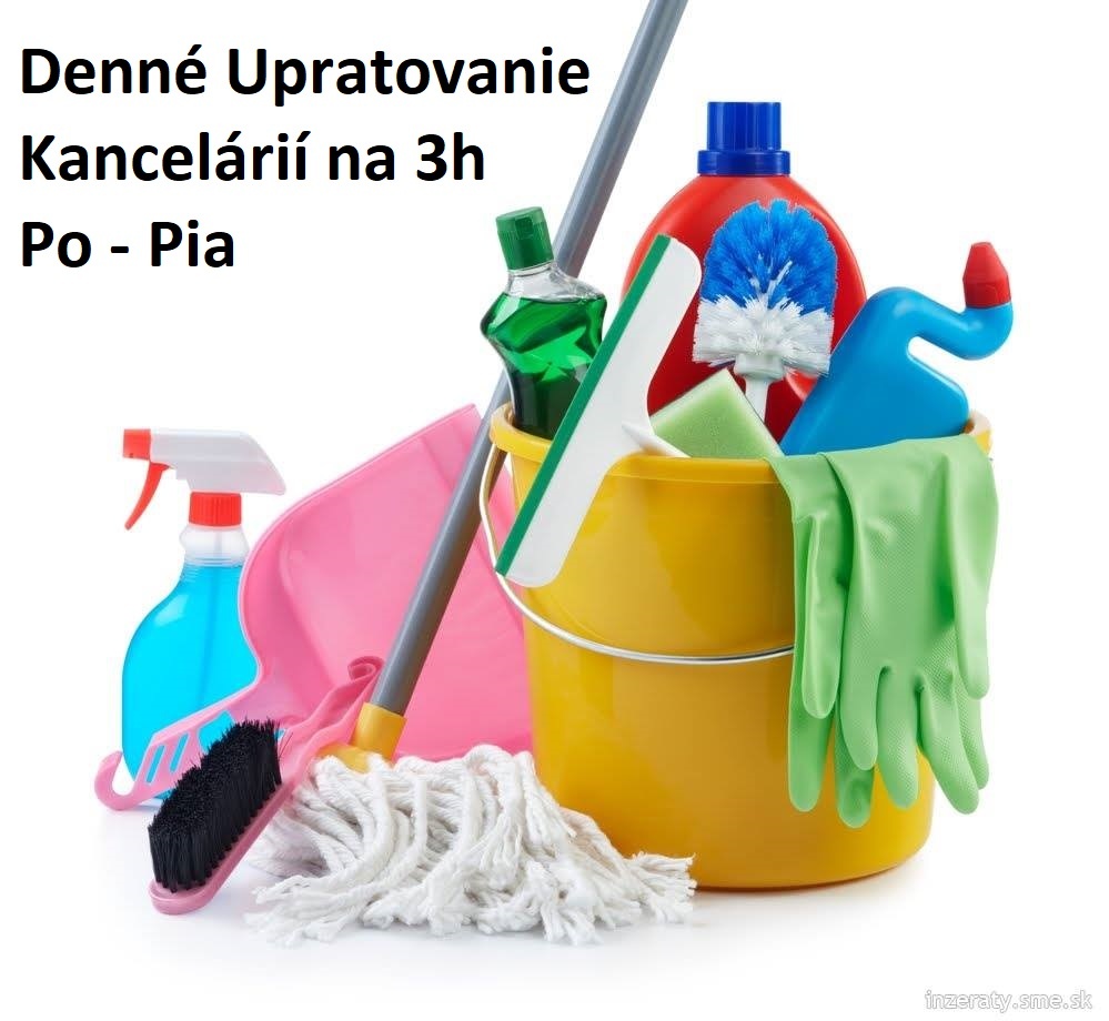 Upratovanie kancelárií Po- Pia 3h denne, Nové Mesto, BA