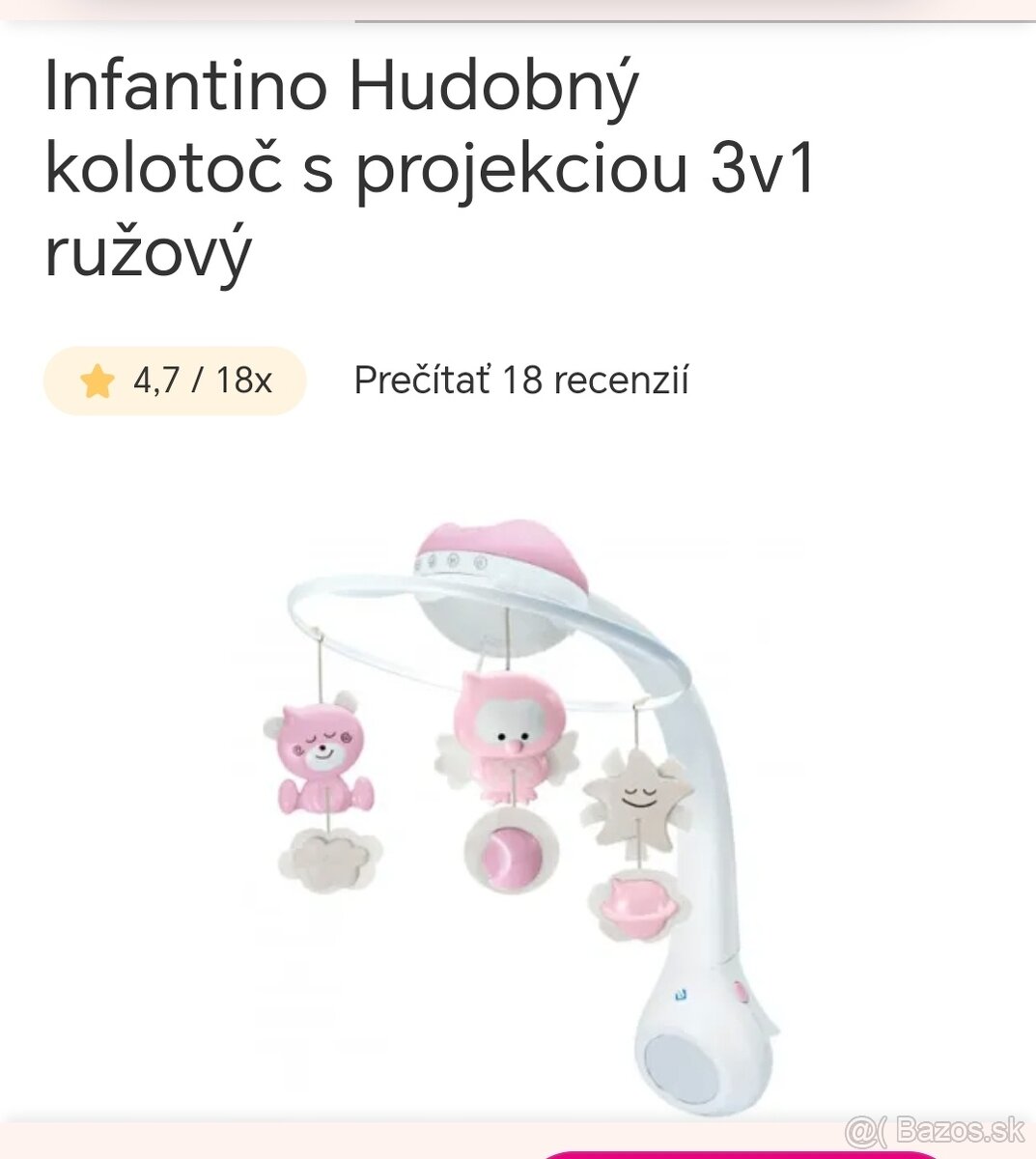 infantino hudobný kolotoč s projekciou 3v1