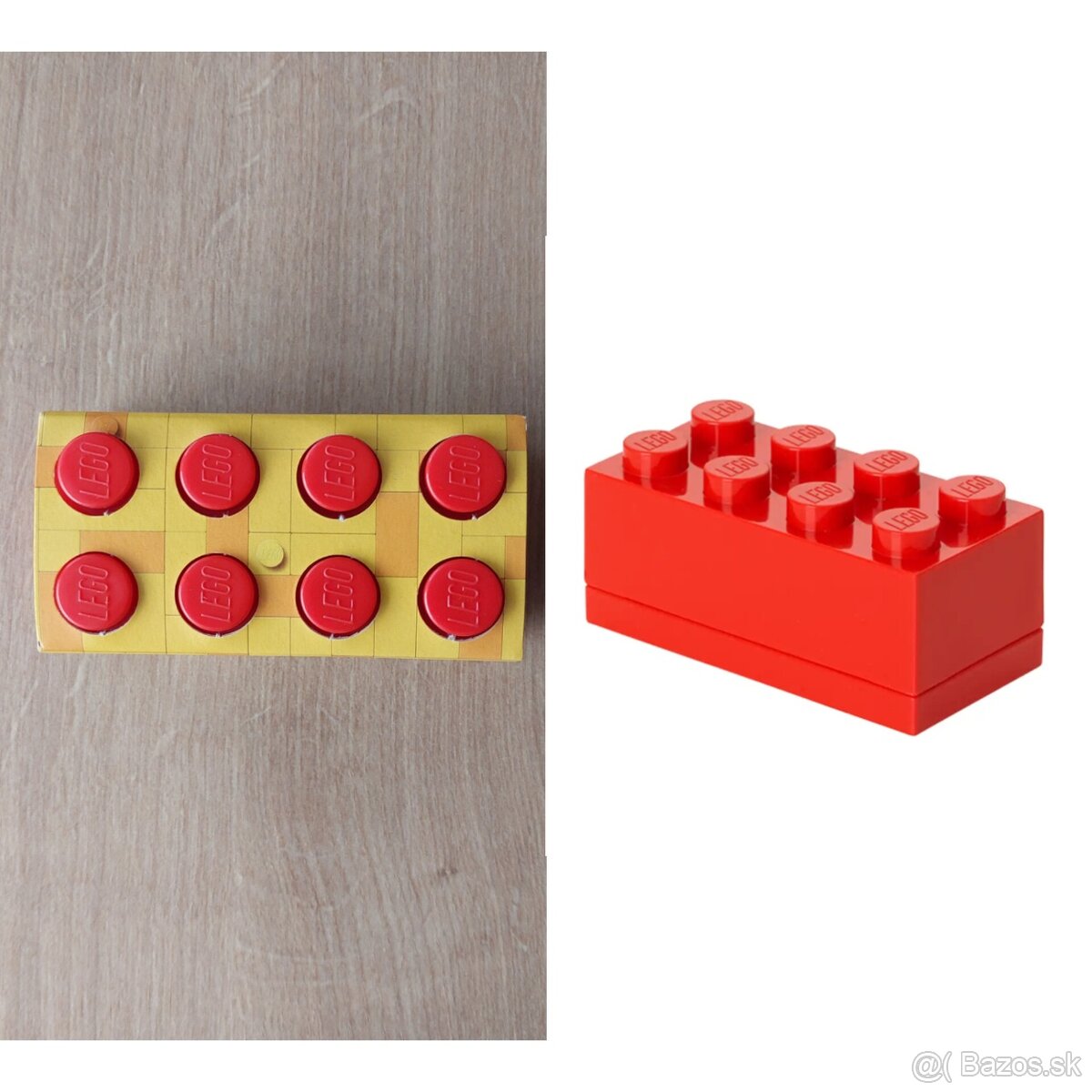 LEGO miniškatuľka s 8 výstupkami, 2 farby aj na jedlo