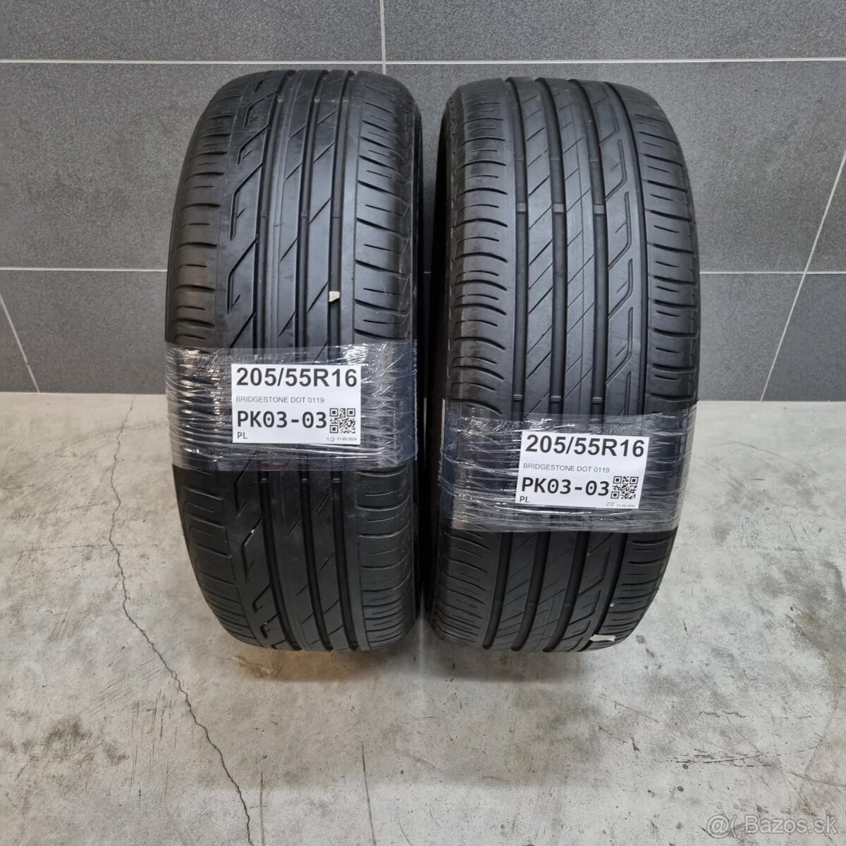 Letné pneumatiky 205/55 R16 BRIDGESTONE DOT0119