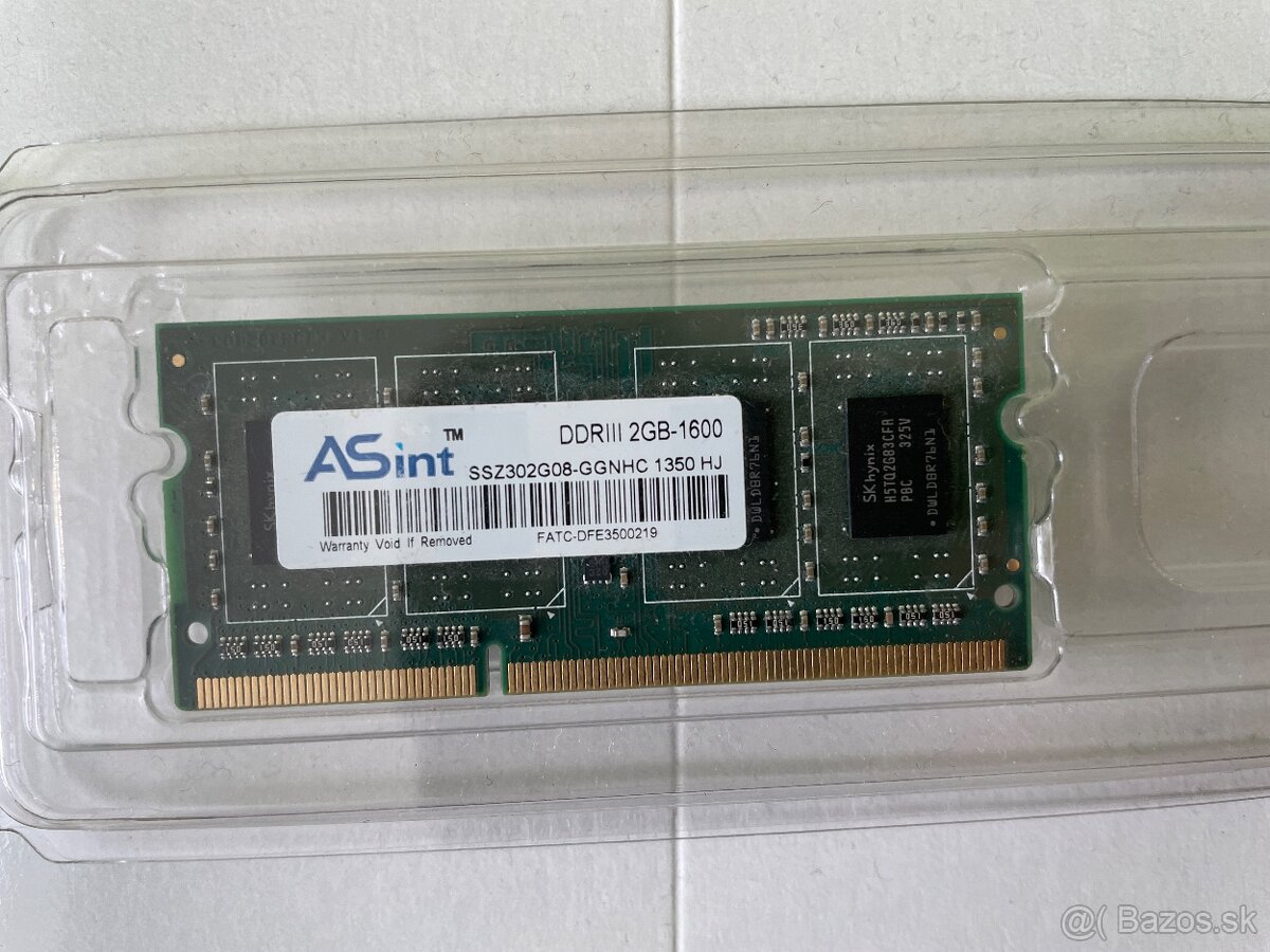 DDR3 SO-DIMM 2GB 1600mhz