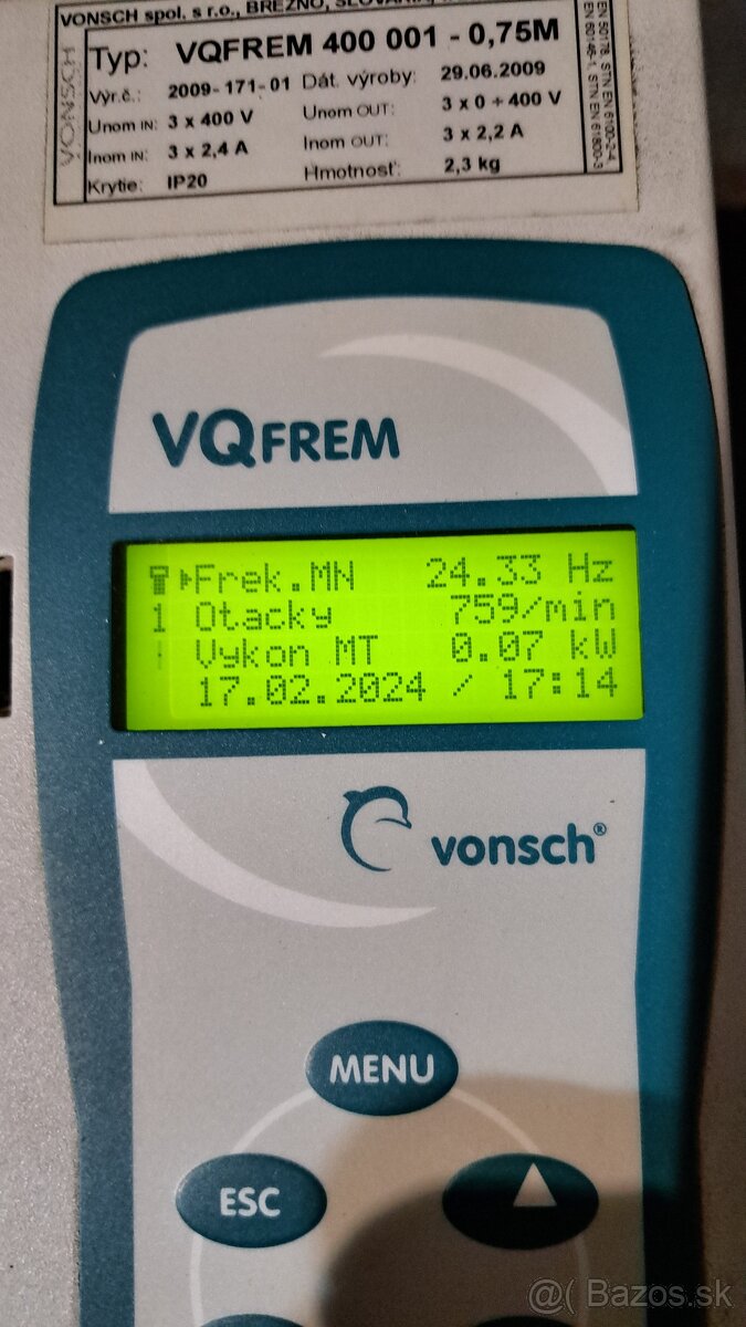 Frekvencny menic Vonsch VQFREM 400 001-0,75M