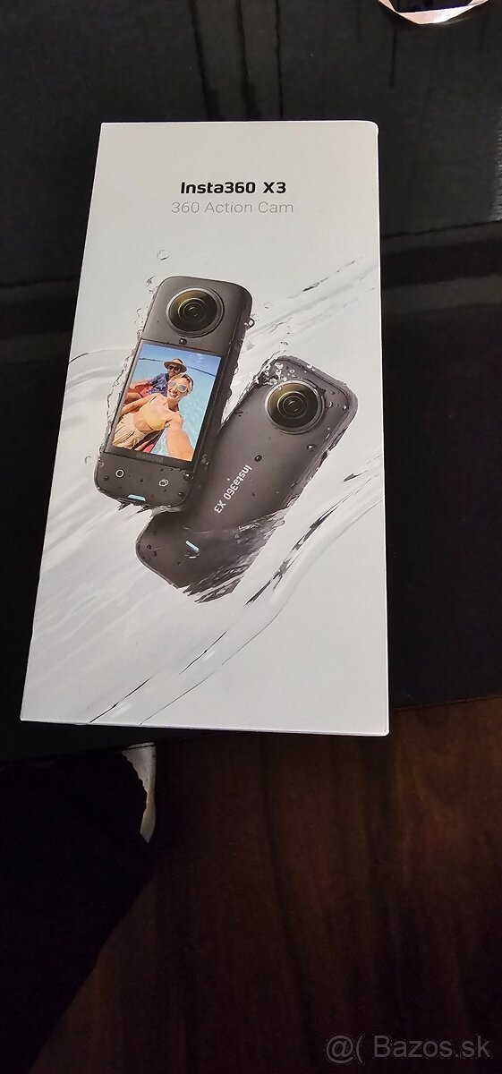 Predám kameru Insta360 X3+vodotesný kryt Invisible Dive Case