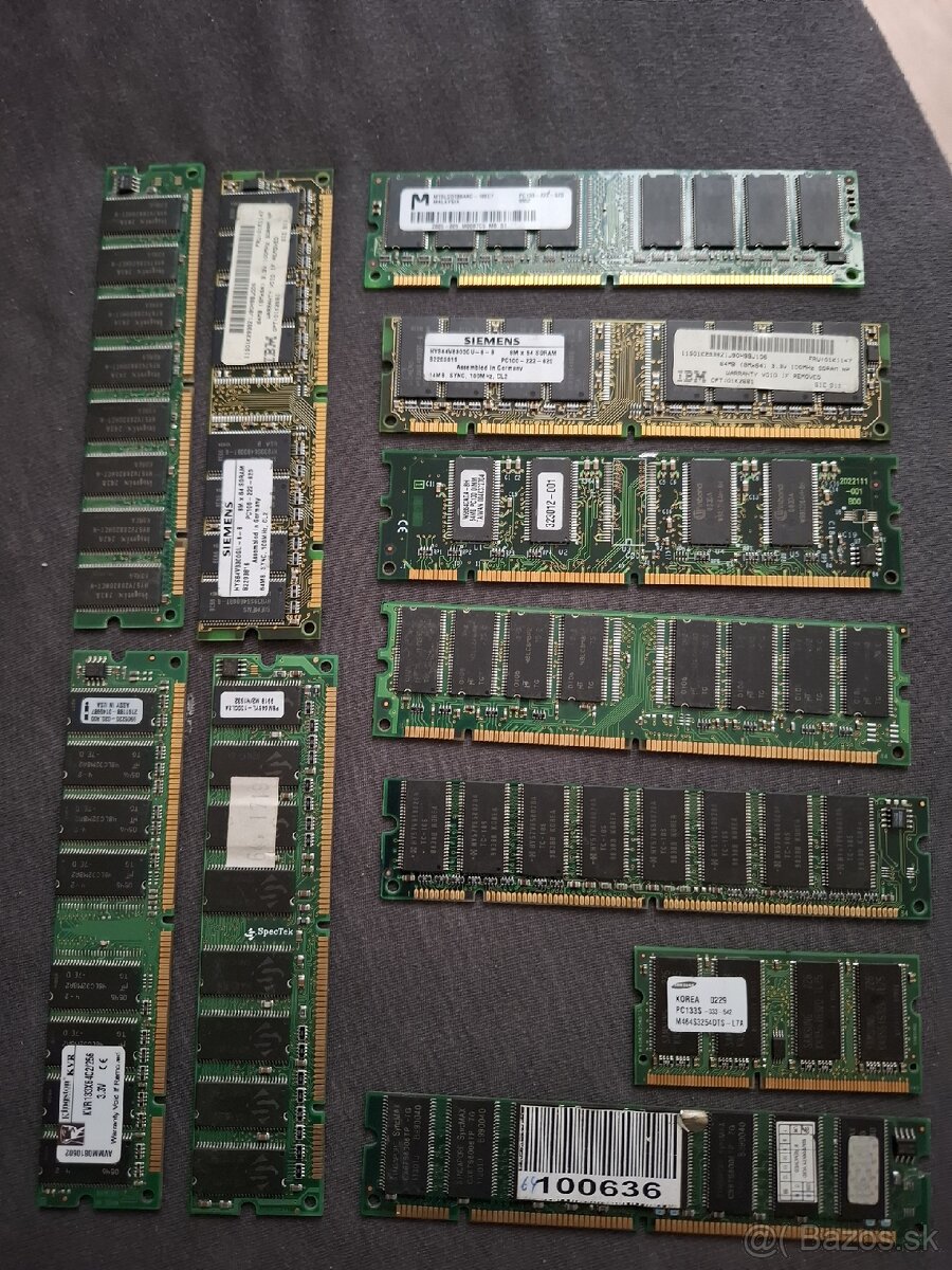 RAM, SDRAM, DDR RAM RÔZNE