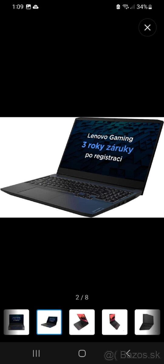 Lenovo  idealne na hry,Rtx 3060,32gb ram,Ryzen7,164mhz,