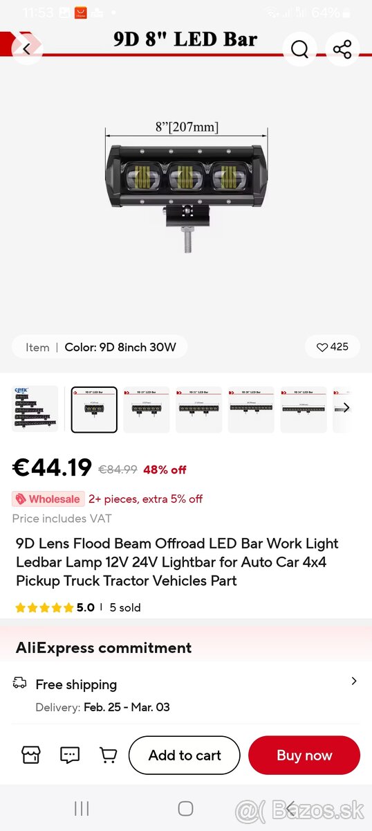 Led reflektor 12-24v