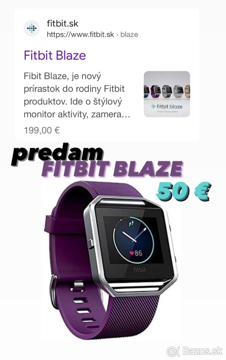 Smart hodinky Fitbit Blaze fialove