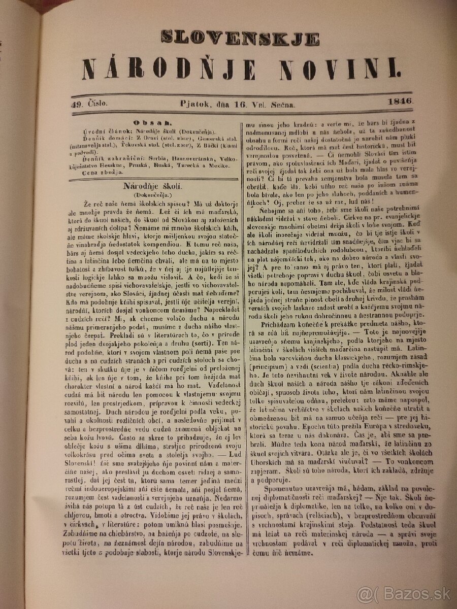 slovenskje národňje novini I.-III. P/