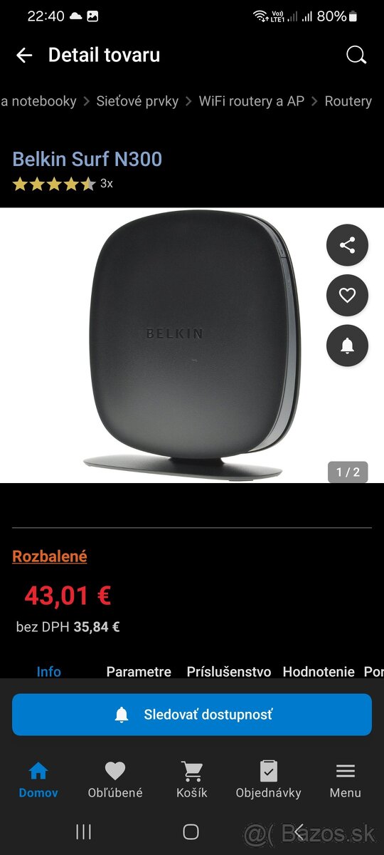 Belkin surf N300 Router