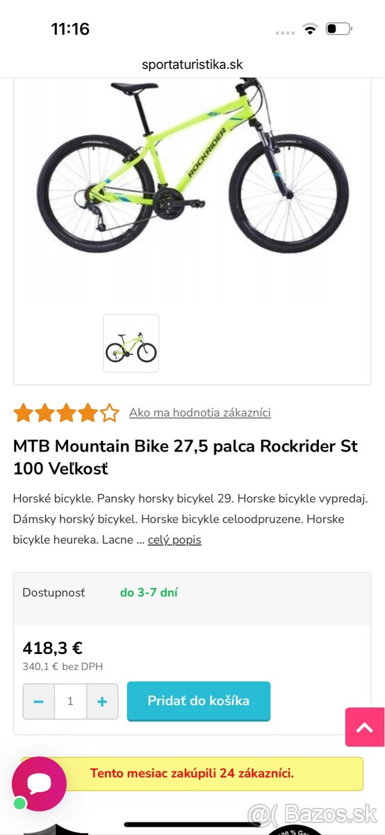 Predám bicykel rockrider