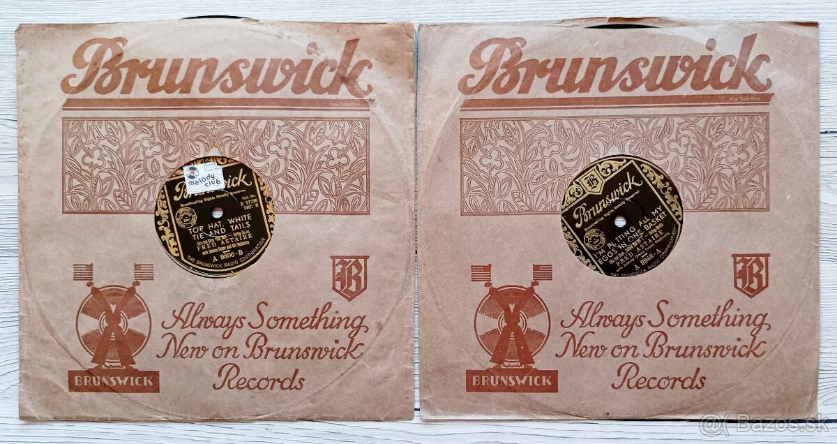 FRED ASTAIRE šelakové gramodesky Brunswick, rok 1935 a 1936