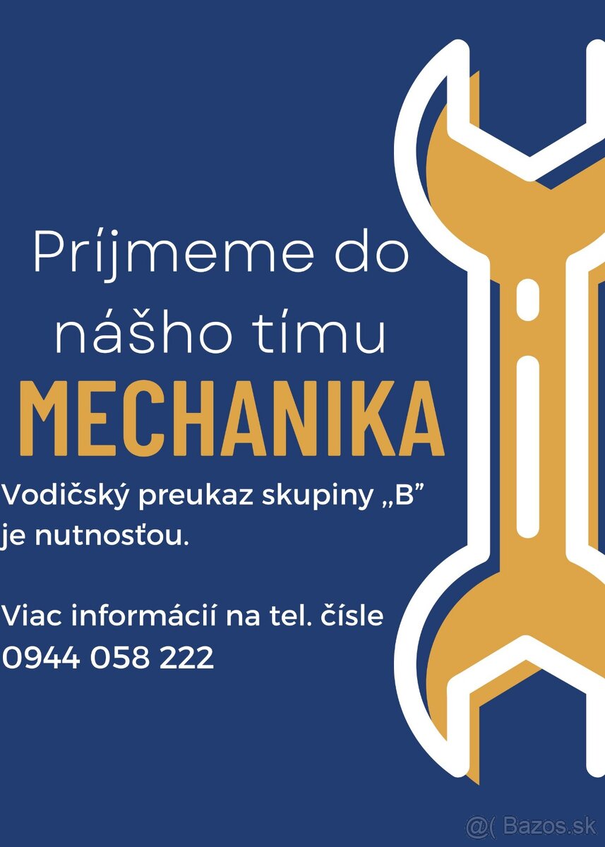 Hľadáme Mechanika