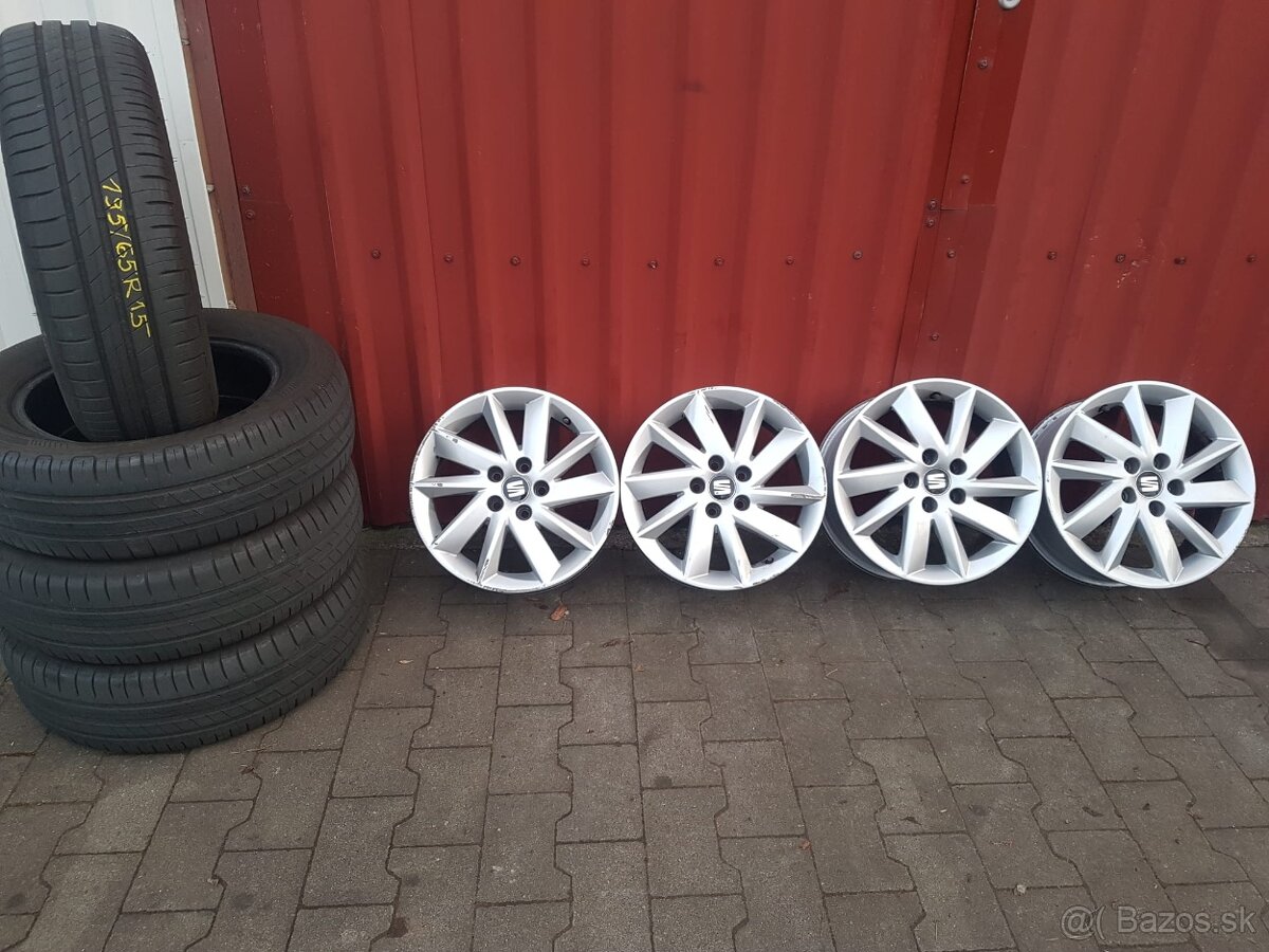 Elektrony R15 5x100 Seat,Skoda, Vw + pneumatiky