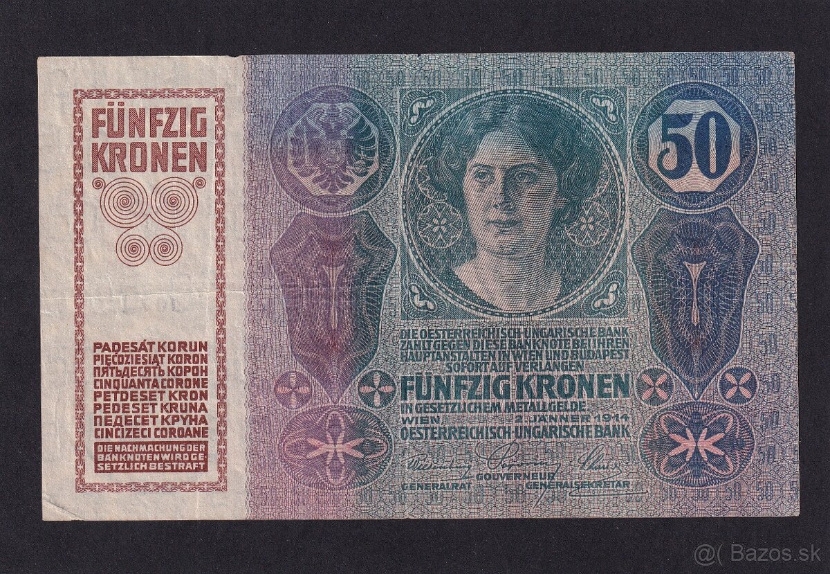 Rakúsko-Uhorsko 50 kronen 1914