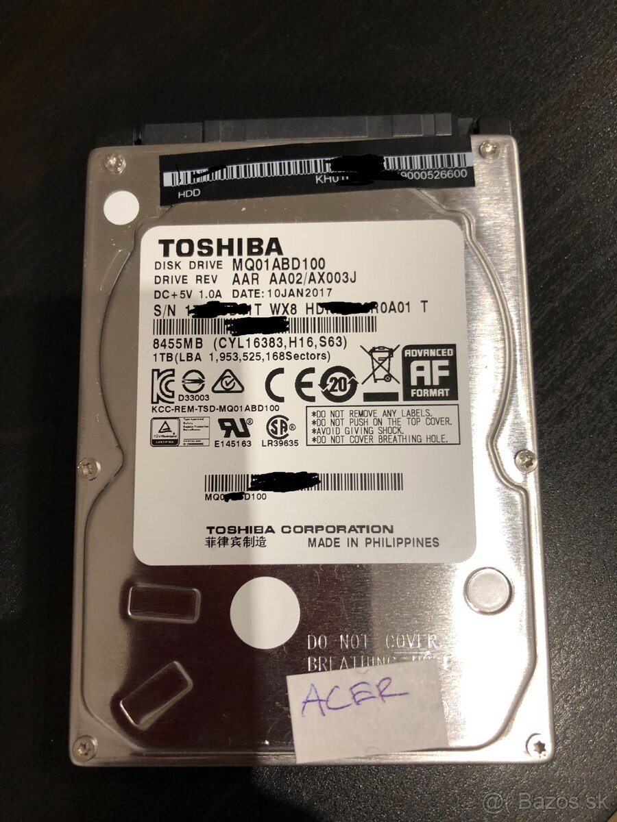 HDD 1TB 2,5" do notebooku