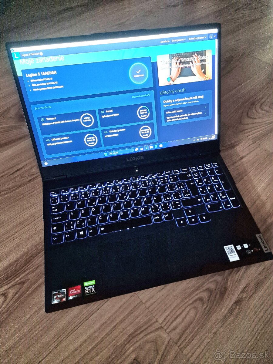 Herný notebook Lenovo legion 5 15ach6