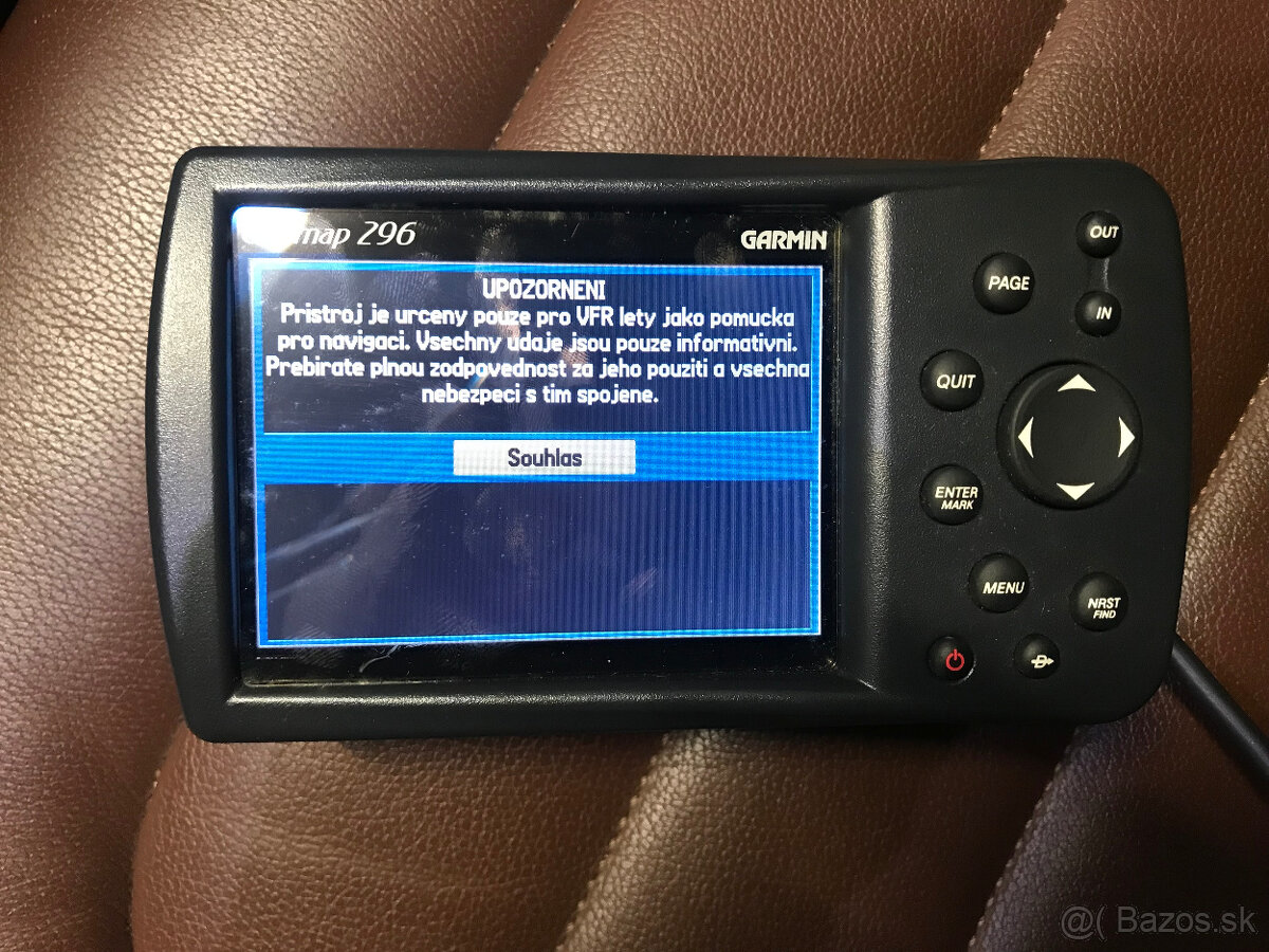 Garmin GPSMap 296 letecká navigácia