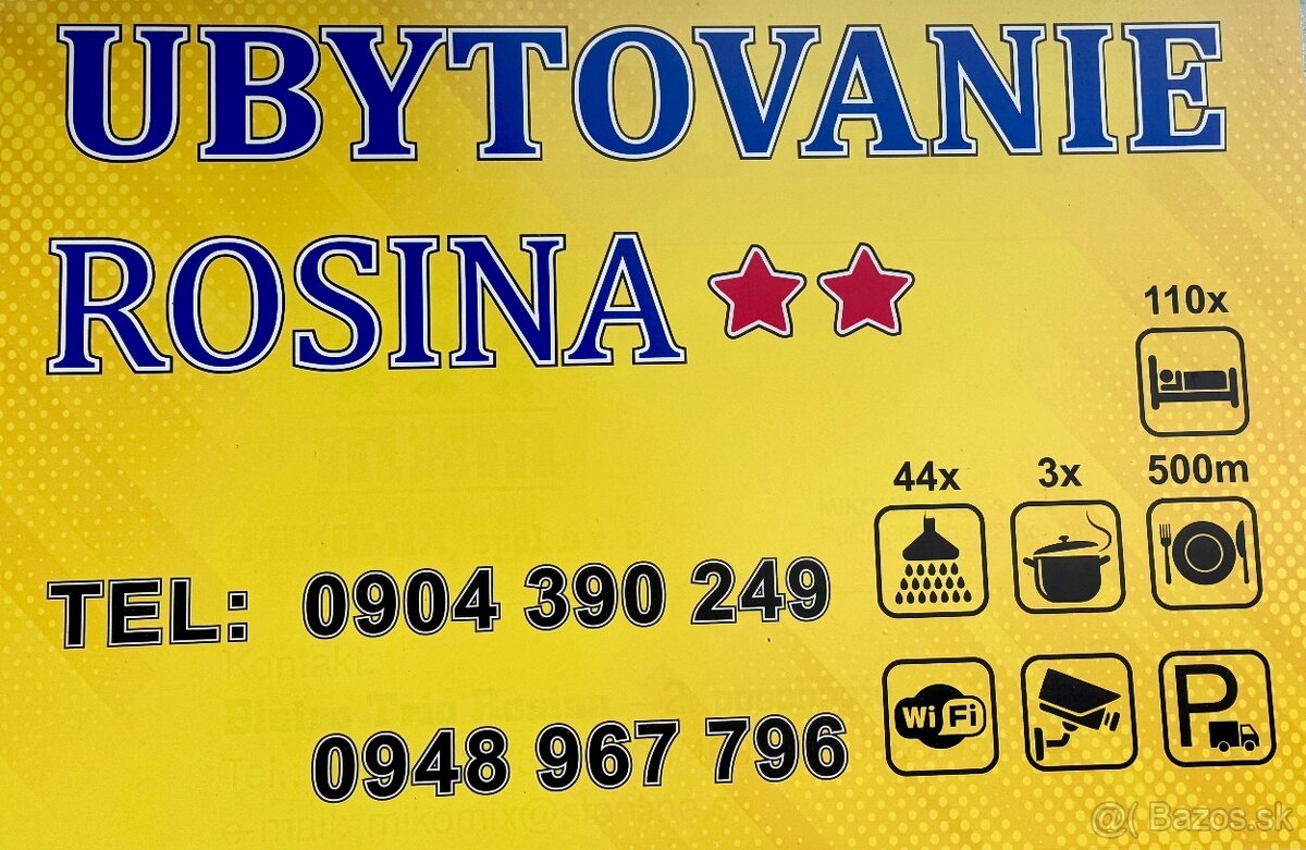 Ubytovanie pri Žiline - ROSINA