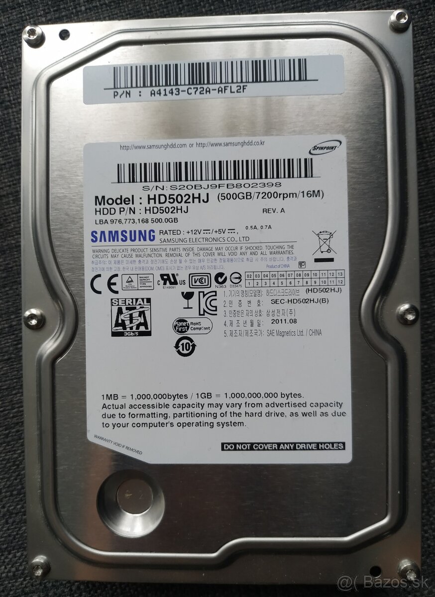 Hard disk 500 GB