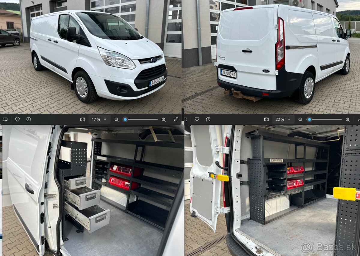 Ford Transit Custom 2.2 TDCi regálovým systém, DPH 