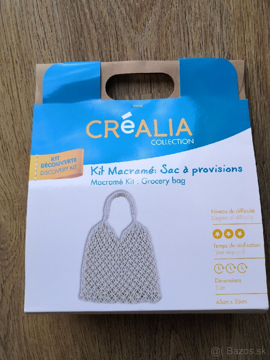 Kreativna suprava na výrobu tašky z macrame