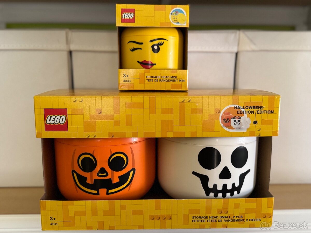 Lego storage head small 2 pcs halloween edition