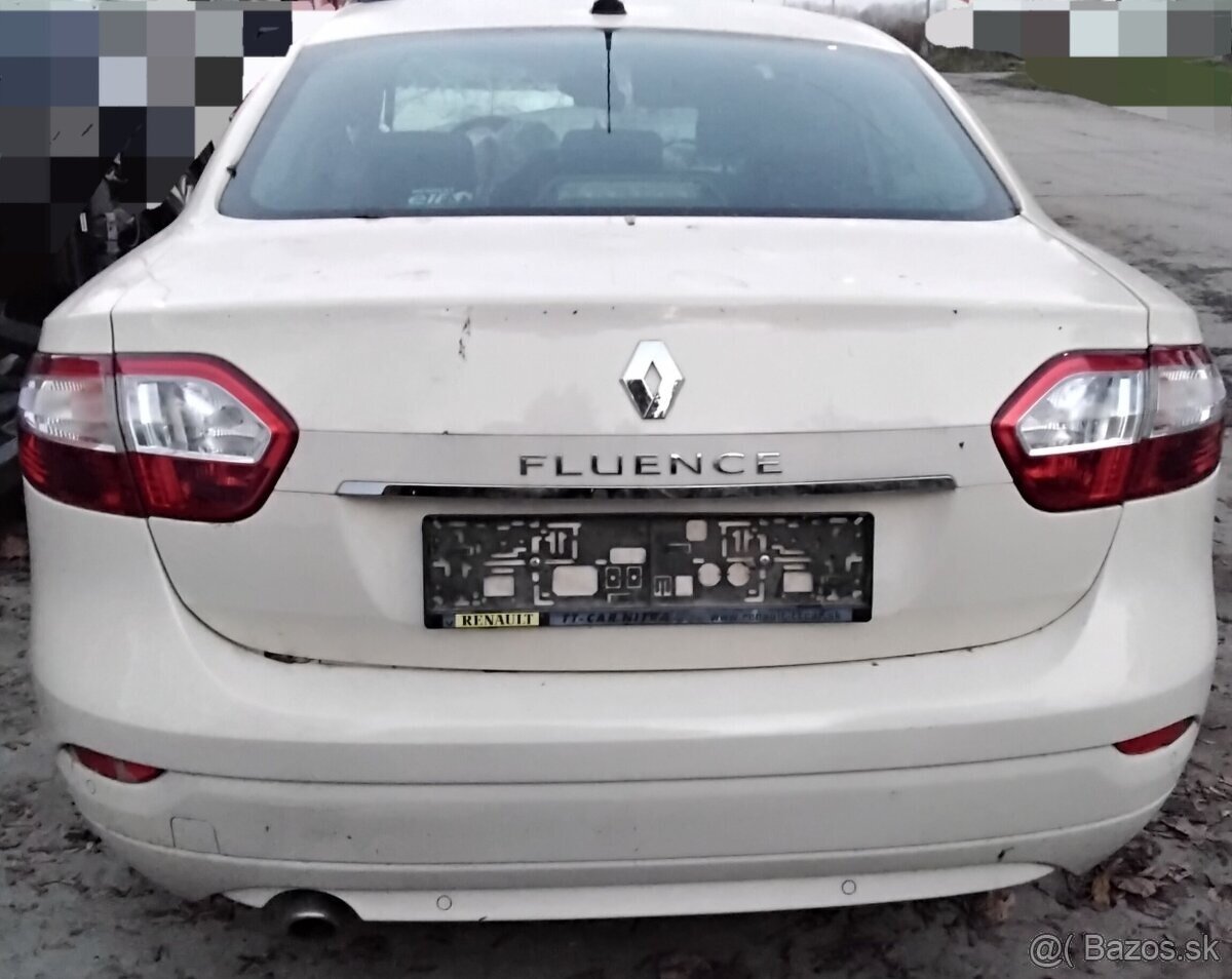 RENAULT FLUENCE 1.6 2015 predám ZADNÝ NÁRAZNÍK, PIATE DVERE,