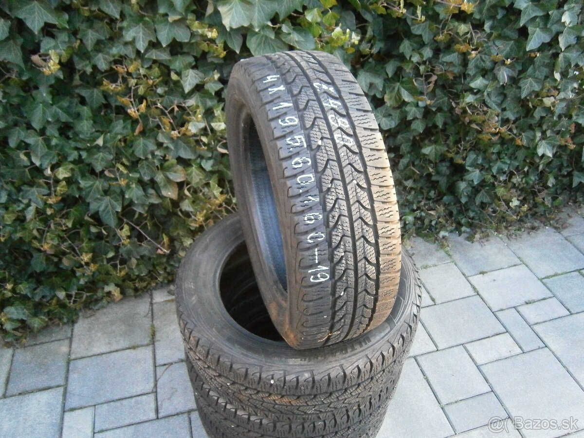 Predám 4x zimné pneu Goodyear 195/60 R16C 99/97T