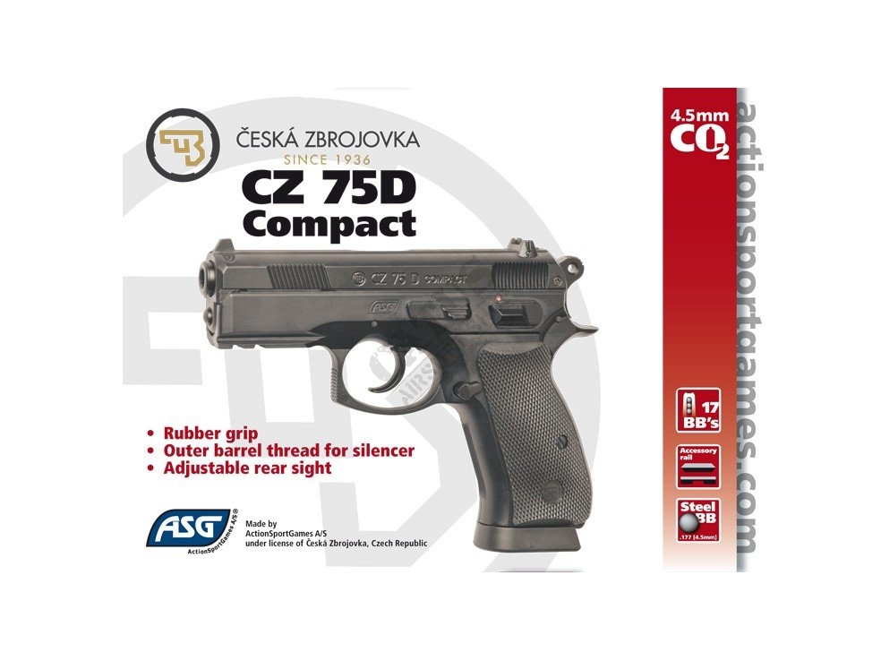 Airsoft pištoľ CZ 75 D compact CO2