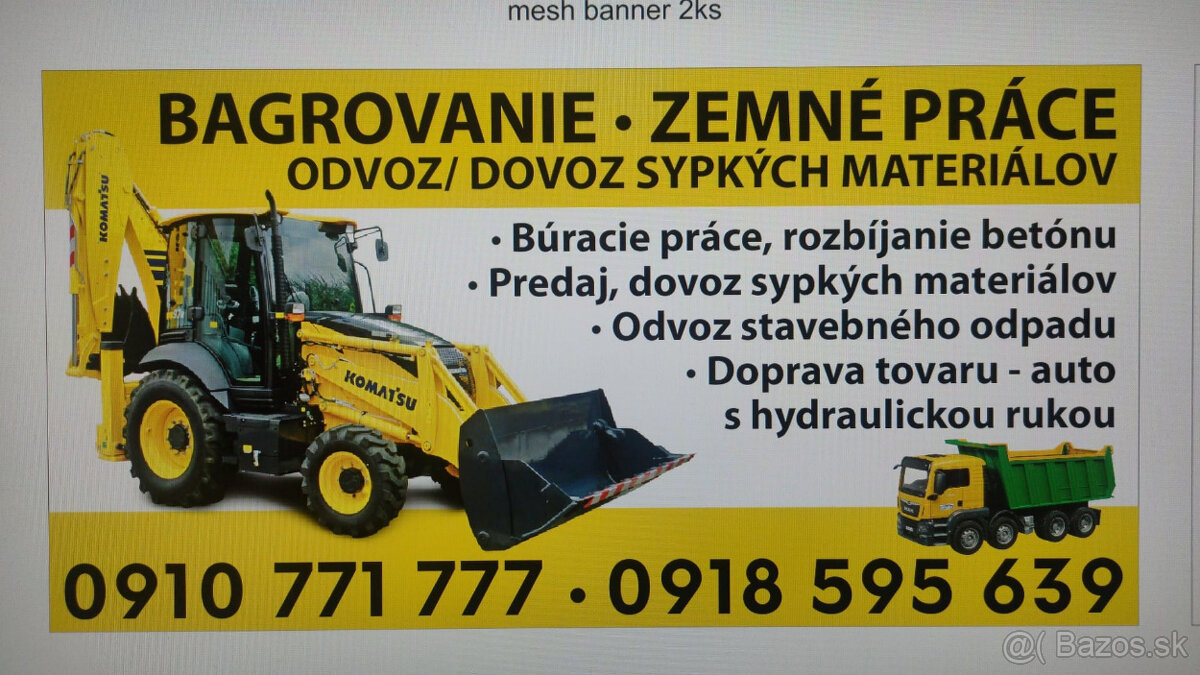 Zemné výkopové búraciue práce bagrovanie