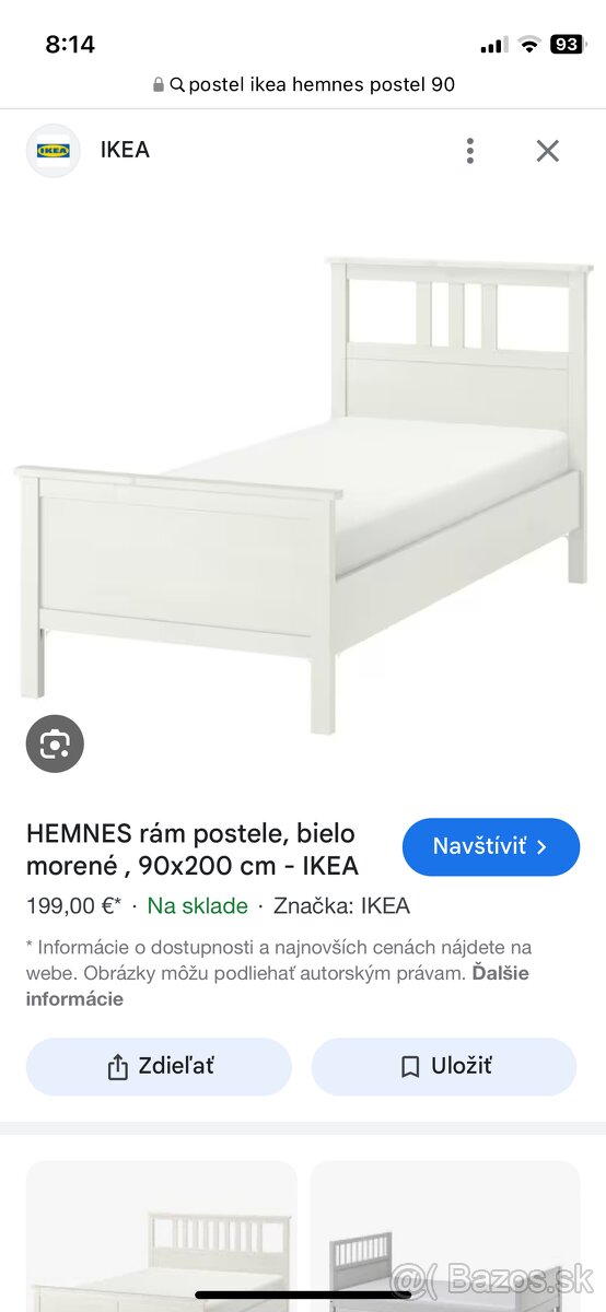 IKEA Hemnes postel 90