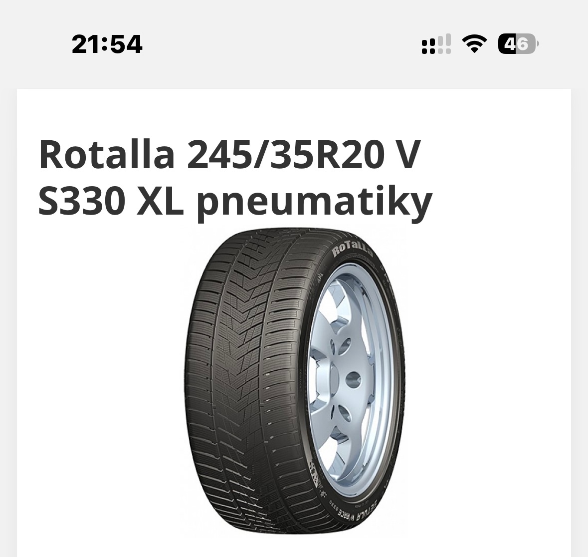 245/35r20 zimne čisto nove