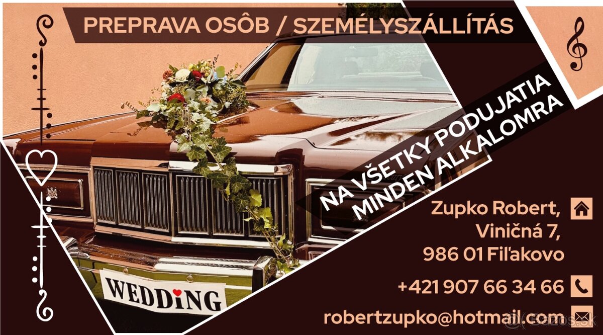 Személyszállítás - Preprava osôb￼- ❤️Minden alkalomra❤️~ ❤️N